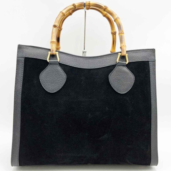 it0rz3m4x4xe 1 Gucci Bamboo Tote Bag Suede Black