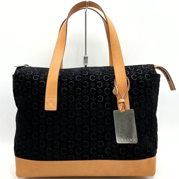 it1v31moh1f2 1 Celine Tote Bag Handbag Macadam Black Suede Leather