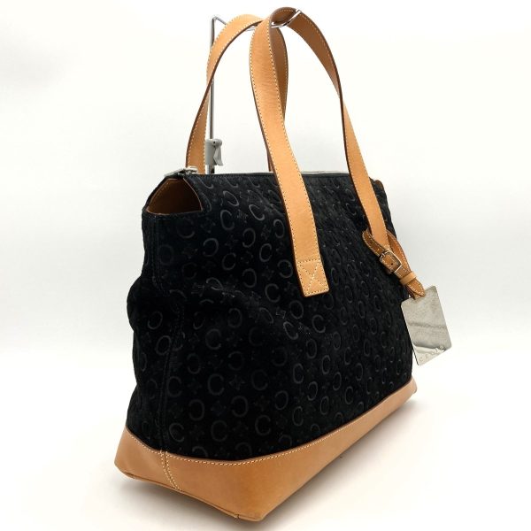 it1v31moh1f2 3 Celine Tote Bag Handbag Macadam Black Suede Leather