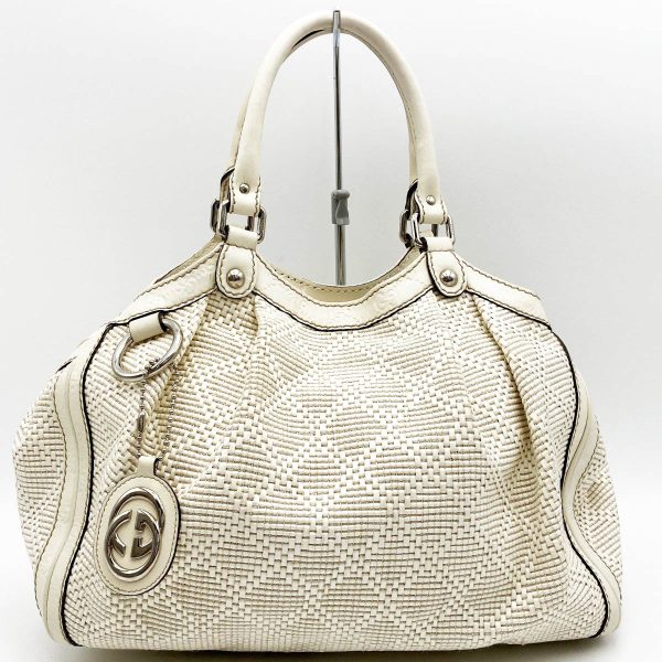 it24qk2092xw 1 Gucci Sookie Guccisima Diamante Tote Bag Ivory