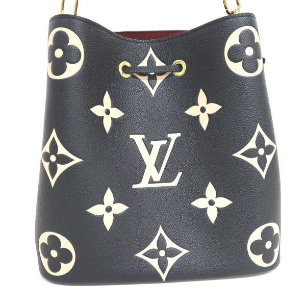 it318861 3 Louis Vuitton Neo Noe MM Shoulder Bag Black Beige