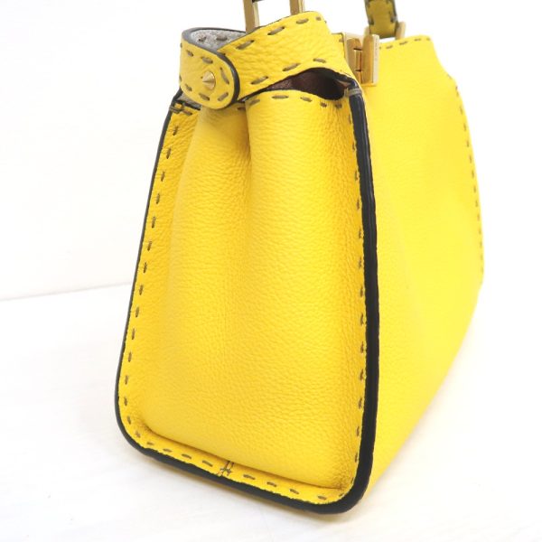 it319516 5 Fendi Handbag 2way Peekaboo Leather Yellow