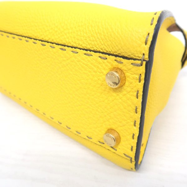 it319516 6 Fendi Handbag 2way Peekaboo Leather Yellow