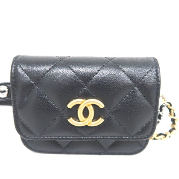 it319517 1 Chanel Belt Waist Bag Matelasse Black