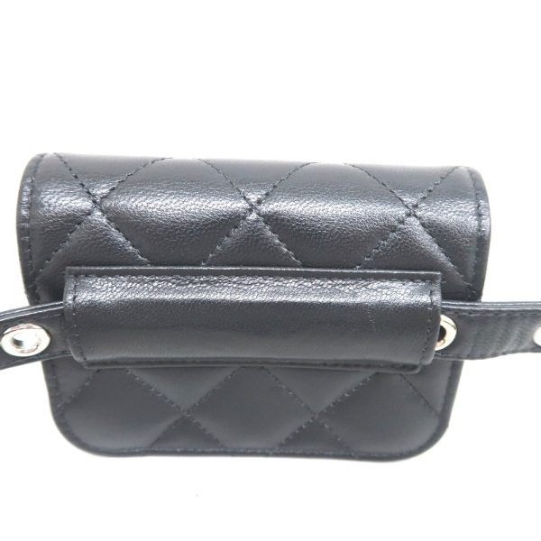 it319517 3 Chanel Belt Waist Bag Matelasse Black