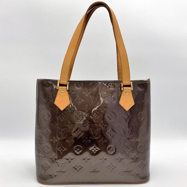 it3nvdlxc2ts 1 Louis Vuitton Houston Vernis Tote Bag Brown