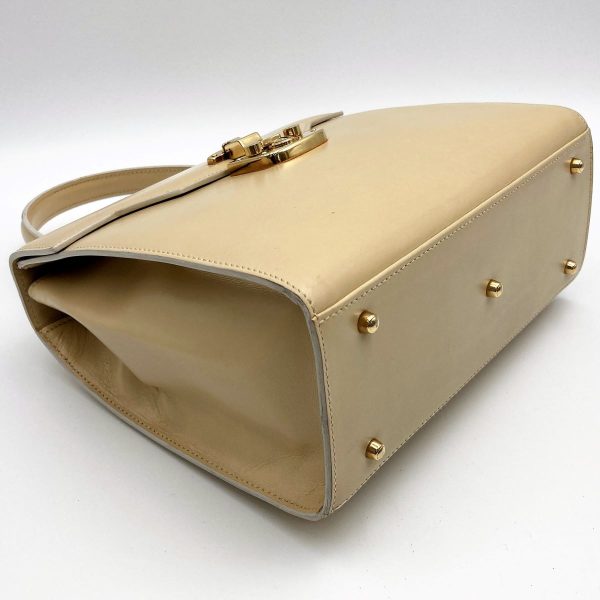 it3stsvuvtbc 6 GUCCI Handbag Bag Beige Ivory Leather Womens Fashion Vintage