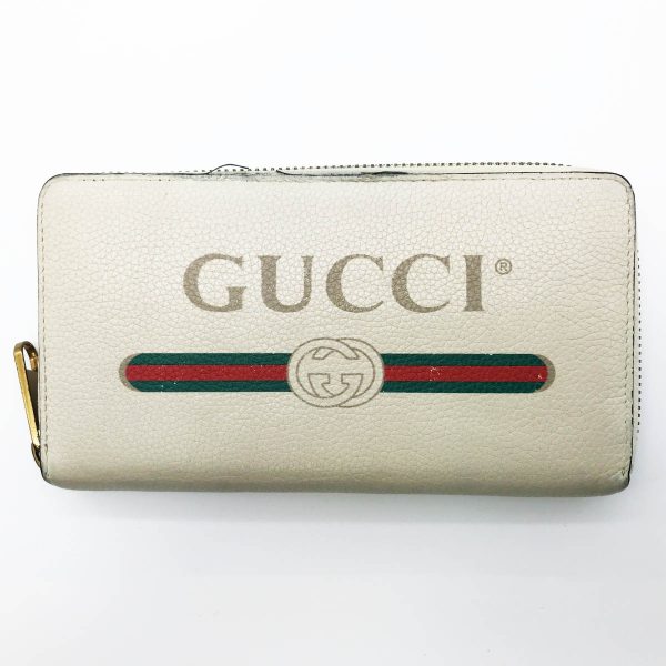 it4p0ybrobsi 1 Gucci Sherry Line Long Wallet Round Zipper Ivory