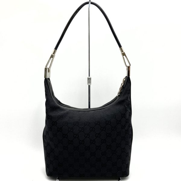 it51tvt2f9vx 2 Gucci GG Canvas Shoulder Bag Black