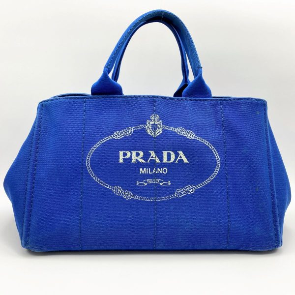 it541va7ymp6 1 Prada Canvas Kanapa Tote Bag Blue