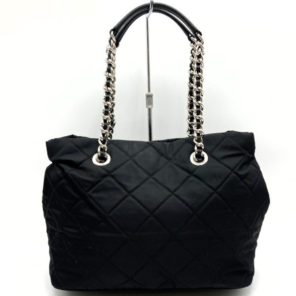 it5lb3swi6g0 2 Prada Nylon 2 Way Chain Shoulder Bag Black