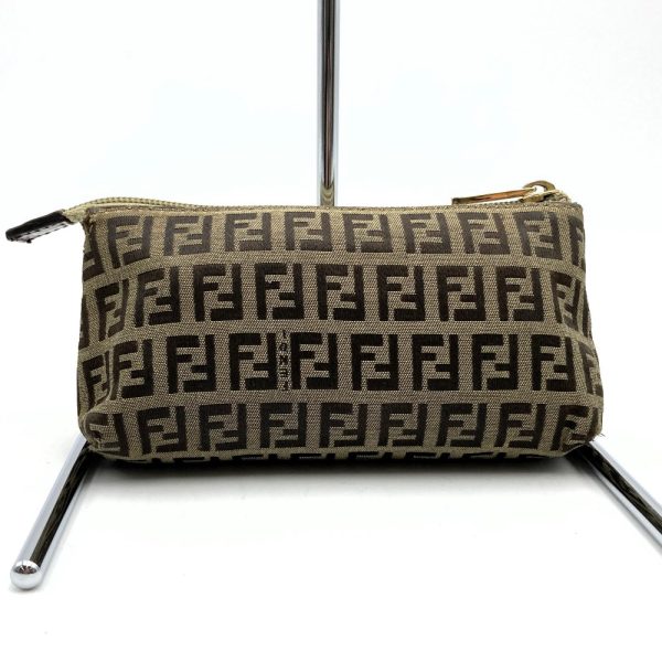 it5p66797kpz 2 Fendi Zucchino Canvas Vanity Pouch Beige