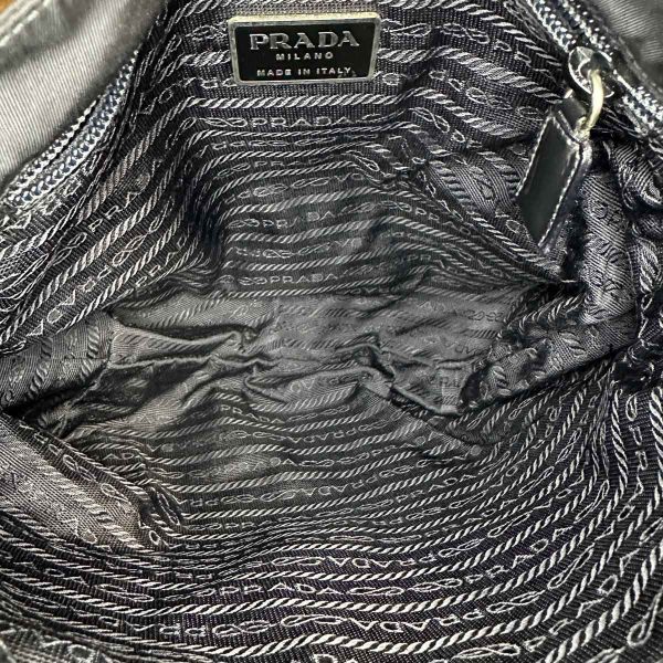 it5qkl5evirv 7 Prada Nylon Diagonal Shoulder Bag with Belt Black