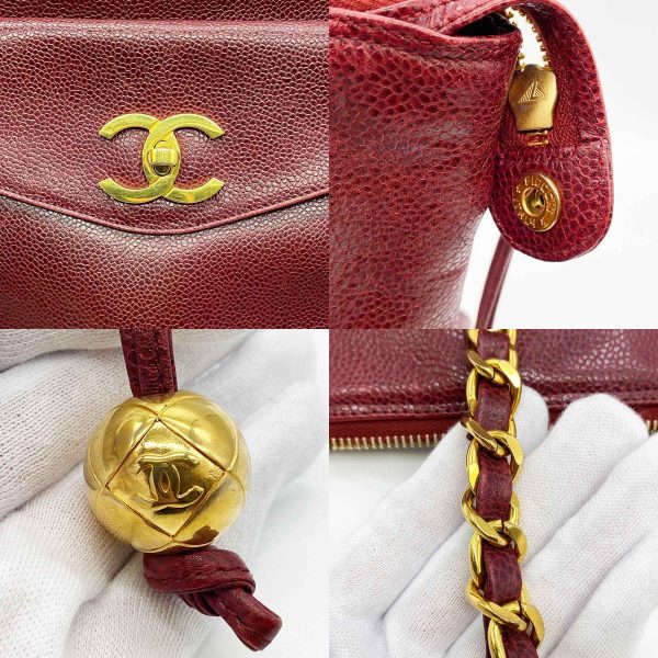 it6ljaor31d4 16 c Chanel Chain Shoulder Bag Caviar Skin Red Gold Hardware