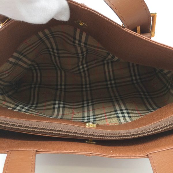 it6masl4akjg 8 Burberry Tote Handbag Leather Nova Check Brown