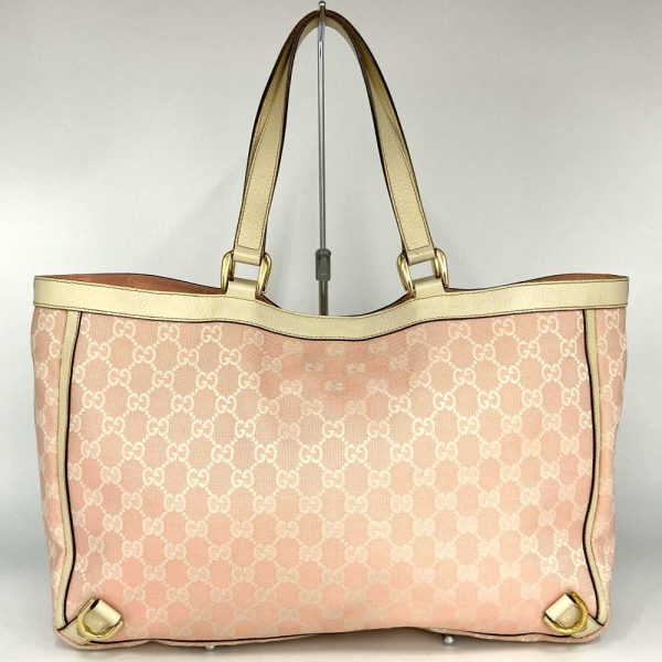 it6thf786slq 2 Gucci Abbey Line Tote Bag Pink White