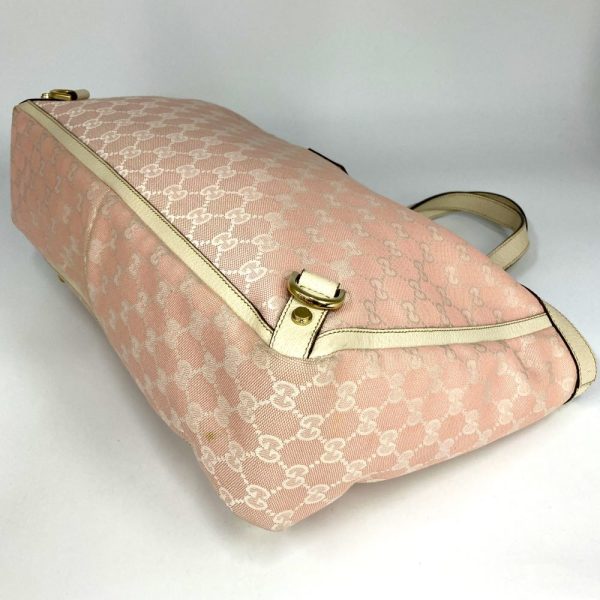 it6thf786slq 3 Gucci Abbey Line Tote Bag Pink White