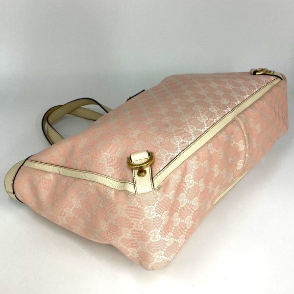 it6thf786slq 4 Gucci Abbey Line Tote Bag Pink White