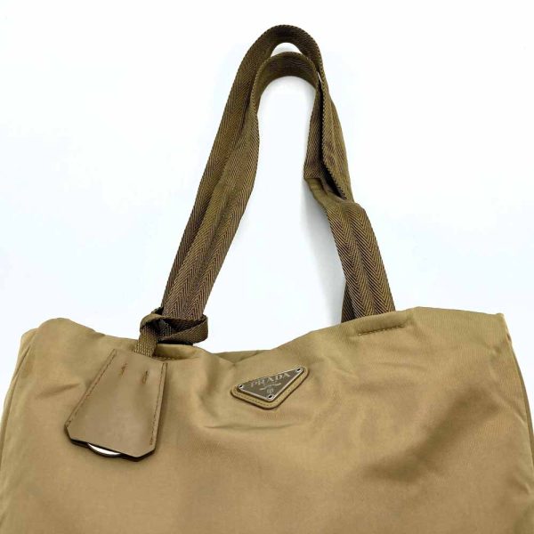 it6tmvxzs244 5 Prada Nylon Tote Handbag Beige