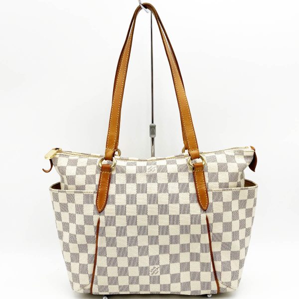 it6tu1v07yg4 1 Louis Vuitton Totally PM Tote Bag Shoulder Bag Damier Azur PVC White