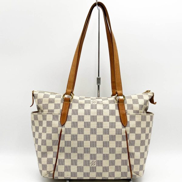 it6tu1v07yg4 2 Louis Vuitton Totally PM Tote Bag Shoulder Bag Damier Azur PVC White