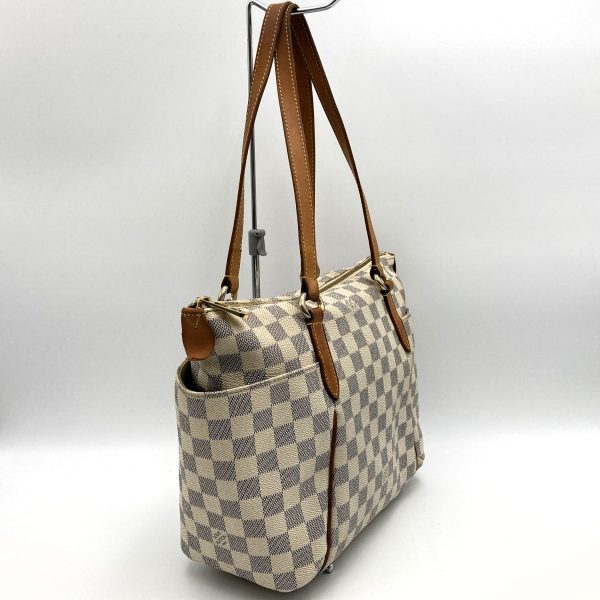 it6tu1v07yg4 3 Louis Vuitton Totally PM Tote Bag Shoulder Bag Damier Azur PVC White