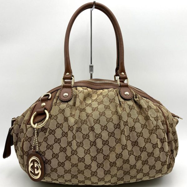 it6wgmyphfu0 1 Gucci Sookie Handbag GG Canvas Brown