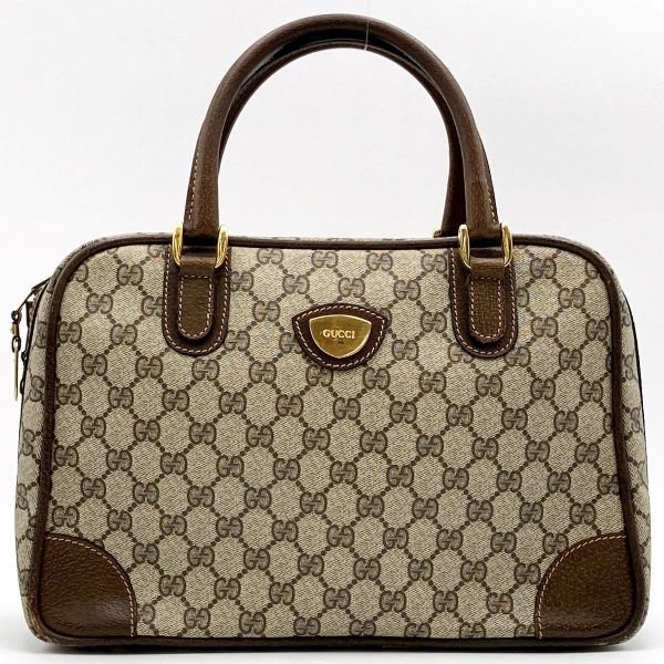 it7w00psc0qz 1 Gucci Old Gucci Boston Bag GG Supreme Brown