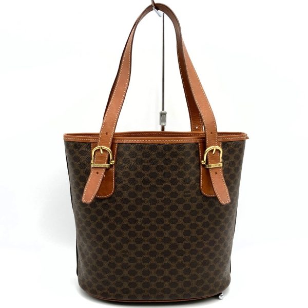 it94922zvbm3 2 Celine Tote Bag PVC Macadam Bucket Type Brown