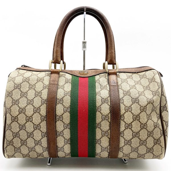 it96lkc0ziq8 1 Gucci Boston Bag Sherry Line GG Supreme Brown