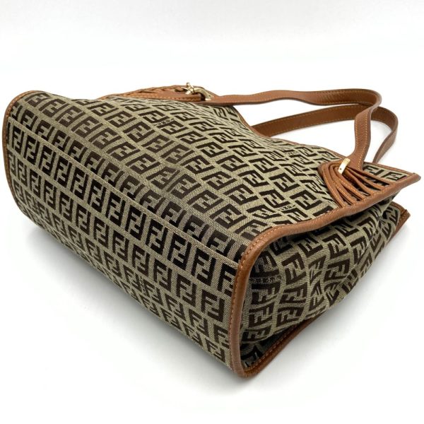 it9ein0gywbk 3 Fendi Zucchino Pattern Canvas Handbag Brown