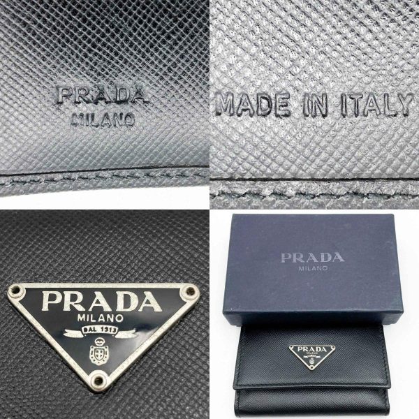 ita69bhl297k 13 c Prada Leather Key Case Keychain Black