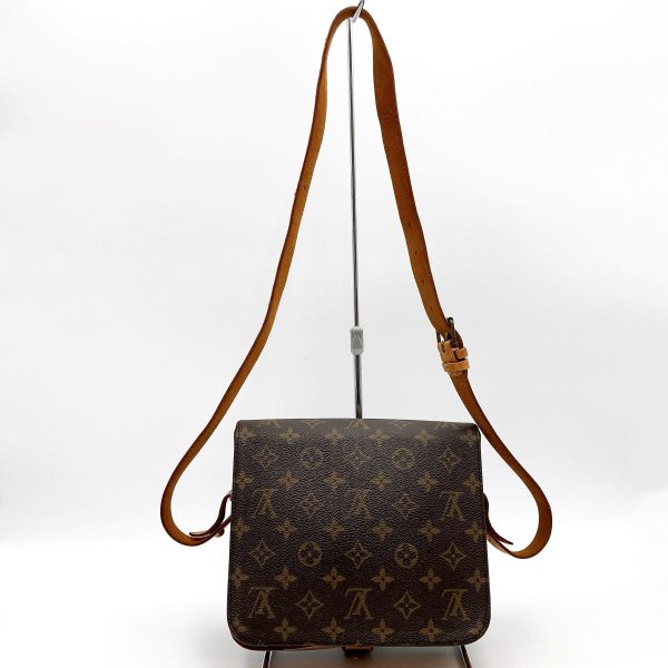 ita9x9td5y77 2 Louis Vuitton Cartesier MM Shoulder Bag Crossbody Bag Monogram PVC Brown