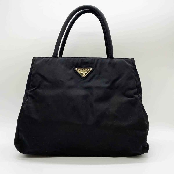 itanrflo7lzp 1 Prada Nylon Tote Handbag Black