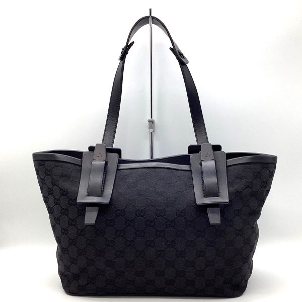 itc04onqtkyq 1 Gucci GG Canvas Tote Bag Shoulder Bag Black