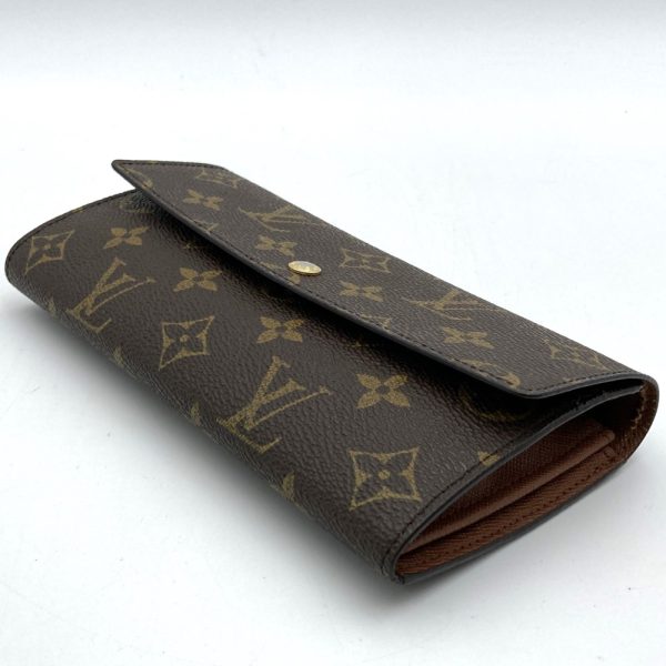 itcrhmlb7yy0 3 Louis Vuitton Portefeuille Sarah Bifold Long Wallet Brown Monogram