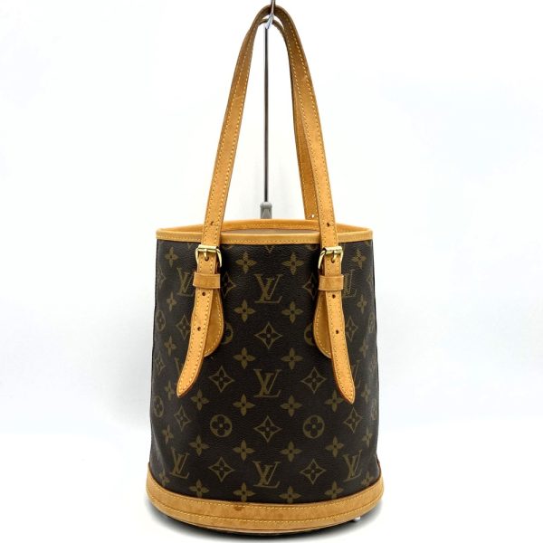 itcril4uqz18 1 Louis Vuitton Bucket PM Tote Bag Shoulder Bag Brown Monogram