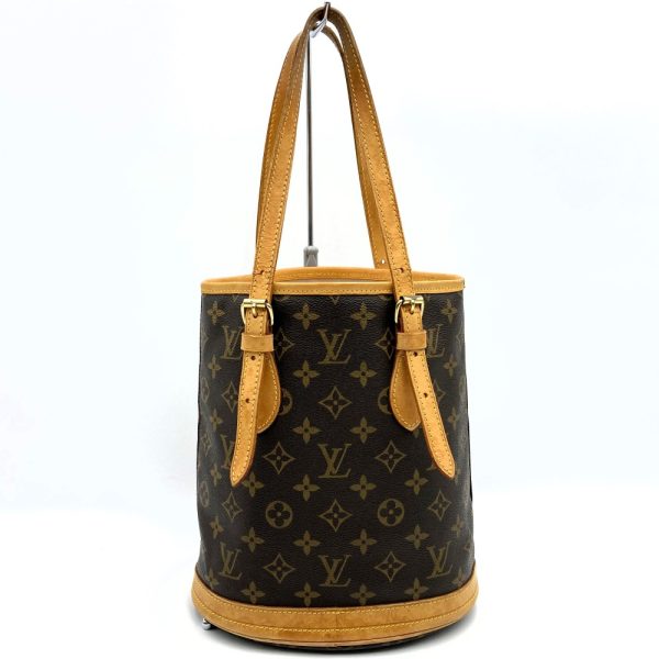 itcril4uqz18 2 Louis Vuitton Bucket PM Tote Bag Shoulder Bag Brown Monogram