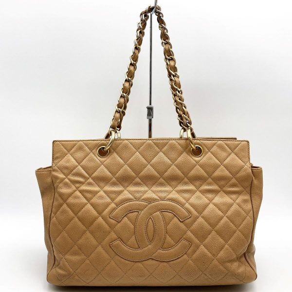 itcrpy0a06yg 1 Chanel Leather Chain Shoulder Bag Beige