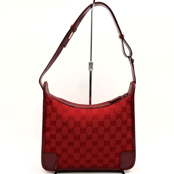 itcz5k96uimw 2 Gucci GG Canvas Shoulder Bag Red