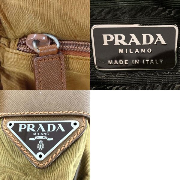 itd3tgi2a0j4 12 c Prada Nylon Crossbody Shoulder Bag Brown