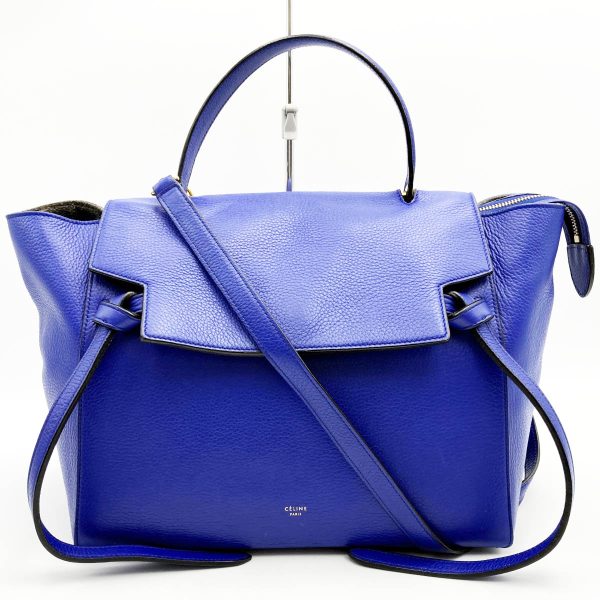 itdc8ohmib4g 5 Celine Shoulder Bag Leather 2WAY Blue