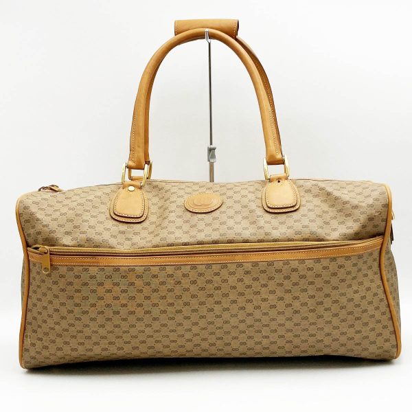 itdcshzd78mo 1 Gucci Old Gucci Boston Bag Micro GG Beige