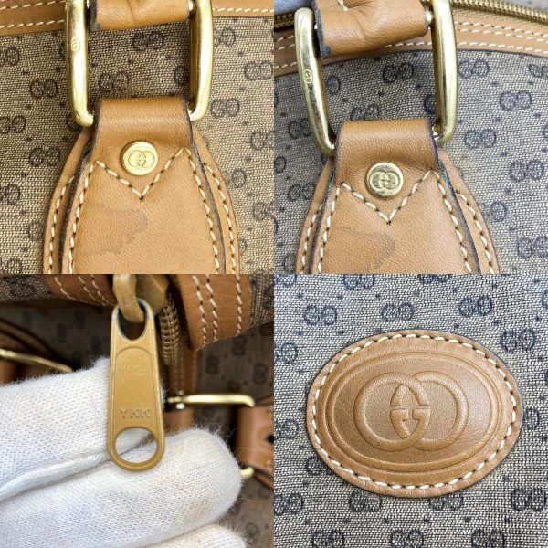 itdcshzd78mo 12 c Gucci Old Gucci Boston Bag Micro GG Beige