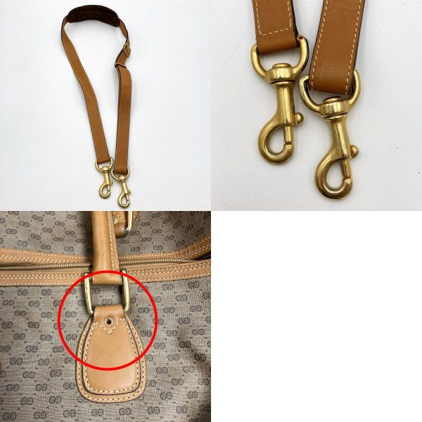 itdcshzd78mo 16 c Gucci Old Gucci Boston Bag Micro GG Beige