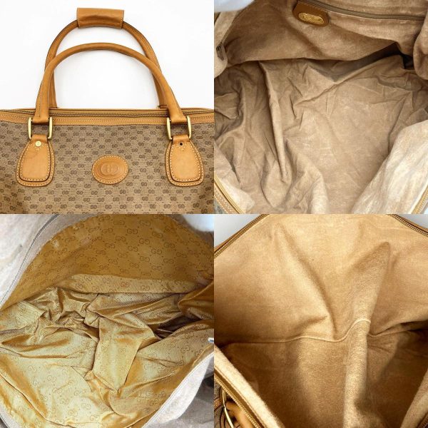 itdcshzd78mo 8 c Gucci Old Gucci Boston Bag Micro GG Beige