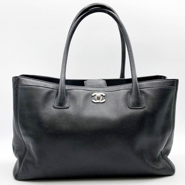 itdn63tecqki 1 Chanel Executive Leather Tote Bag Black