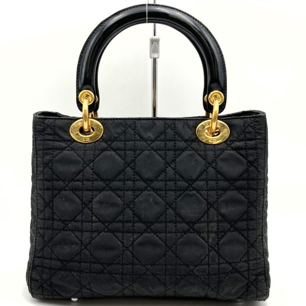 ite5vzkuswx8 2 Christian Dior Lady Dior Nylon Handbag Black