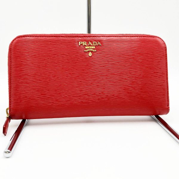 ite92amnvhu8 1 Prada Leather Long Wallet Red