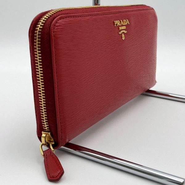 ite92amnvhu8 3 Prada Leather Long Wallet Red